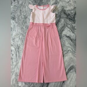 Janie and Jack Pink Striped Romper